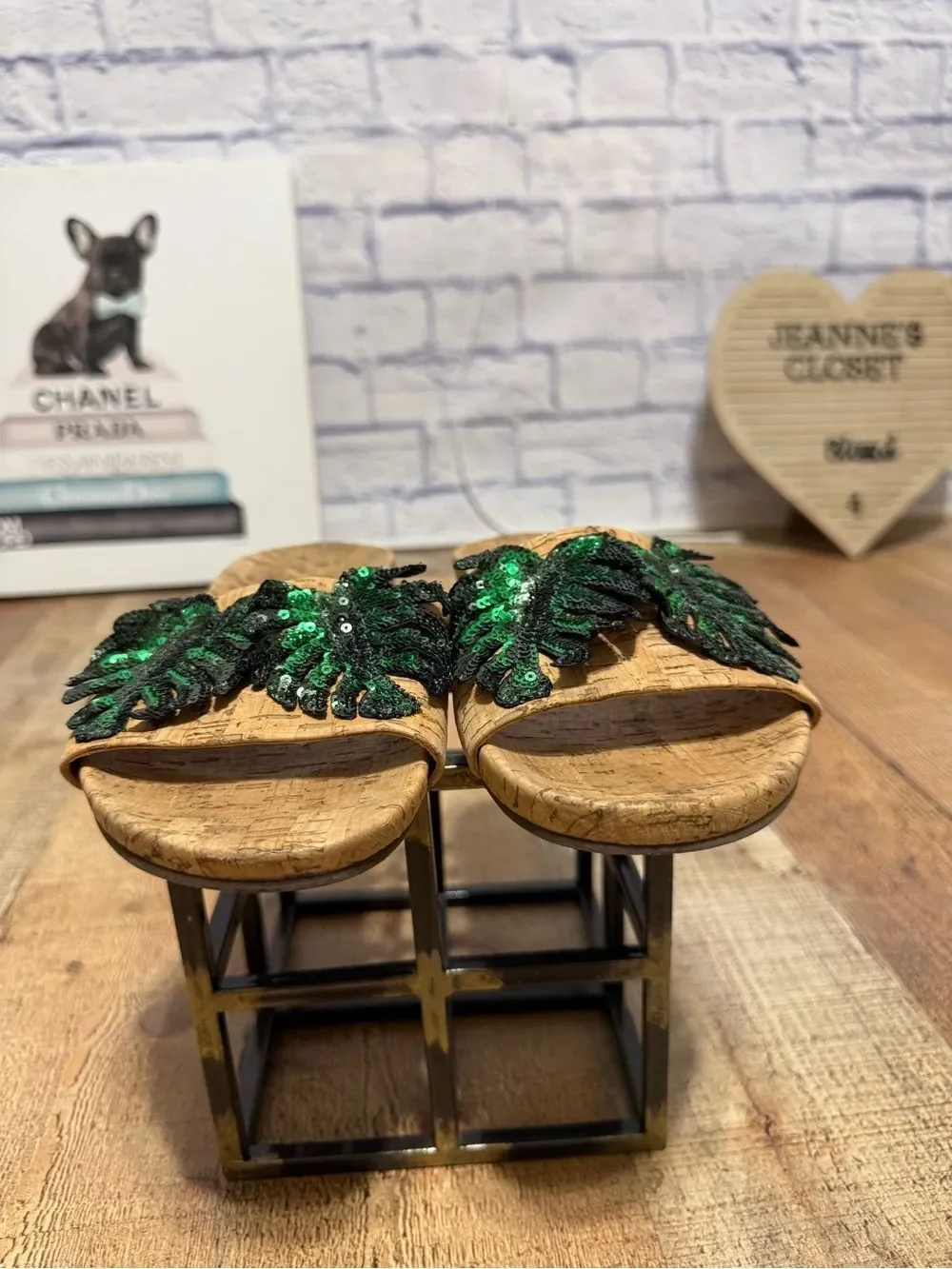 Schutz Thayna Sequin Palm Slides